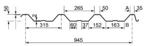 60/940 Beton altı trapez